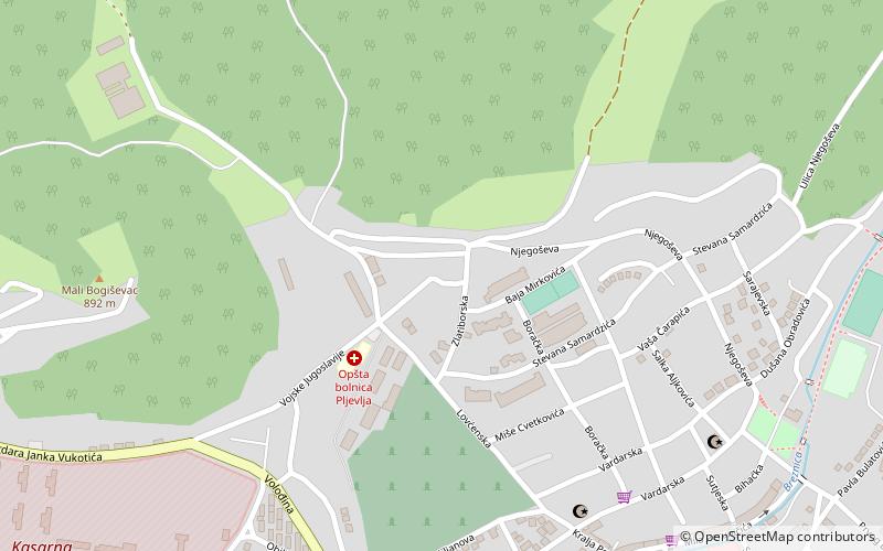military barracks pljevlja location map