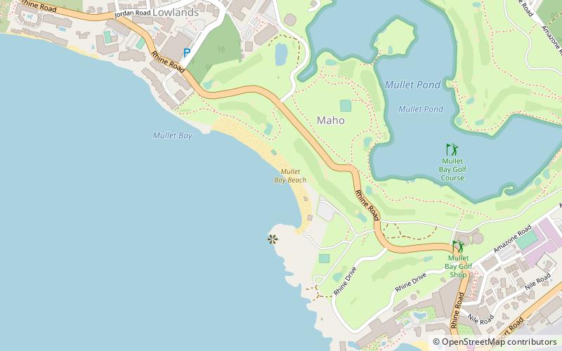 mullet bay beach sandy ground location map