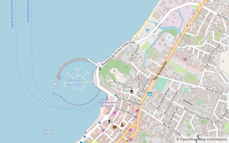marina fort louis marigot location map