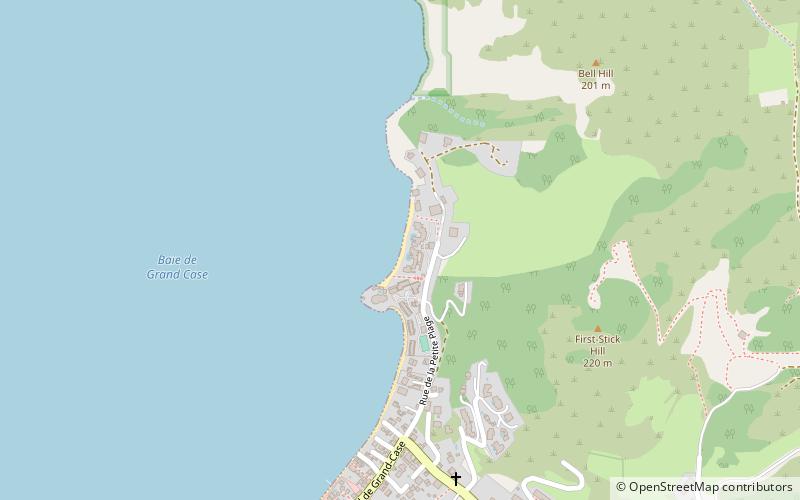 petite plage grand case location map