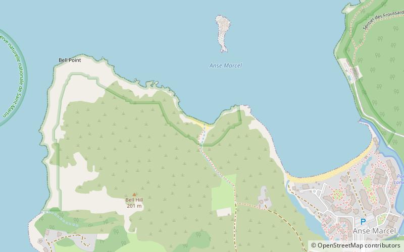 bell beach grand case location map