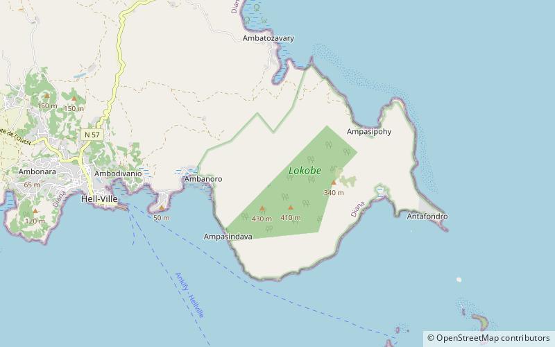 Lokobe Reserve location map