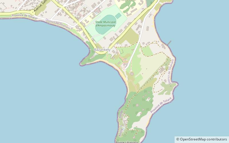 Libanona Beach location map