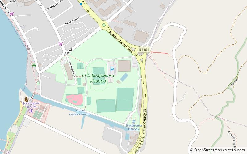Biljanini Izvori Sports Hall location map