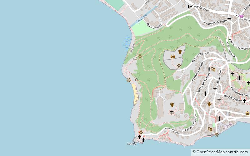labino beach ohrid location map