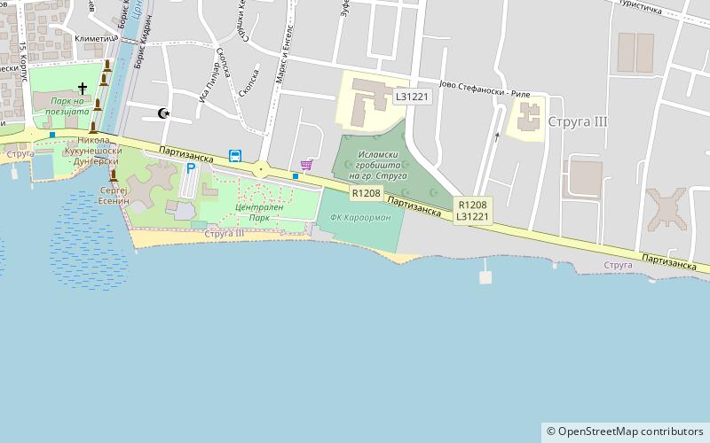 Gradska Plaža Stadium location map