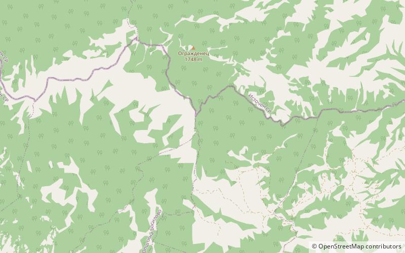 Ograzhden Mountain location map