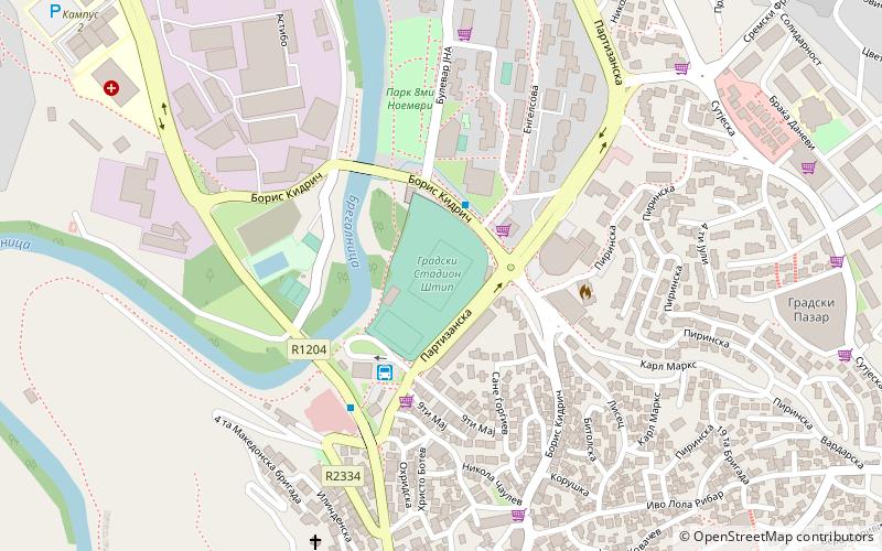 Gradski stadion Štip location map