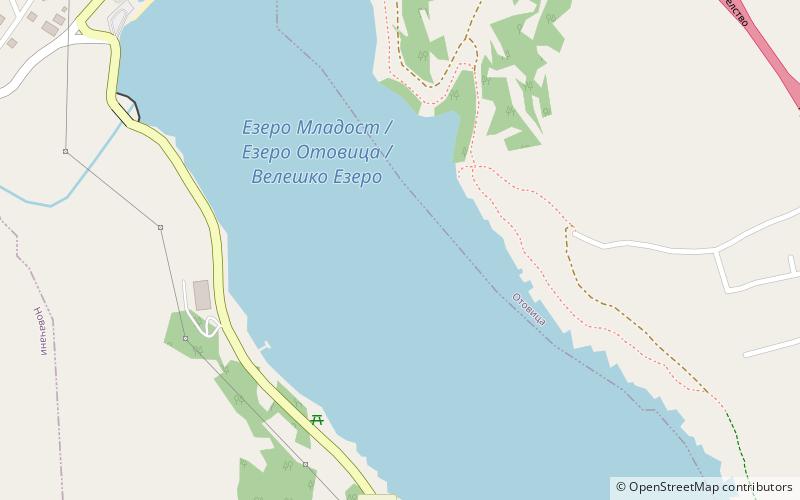 Lake Mladost location map