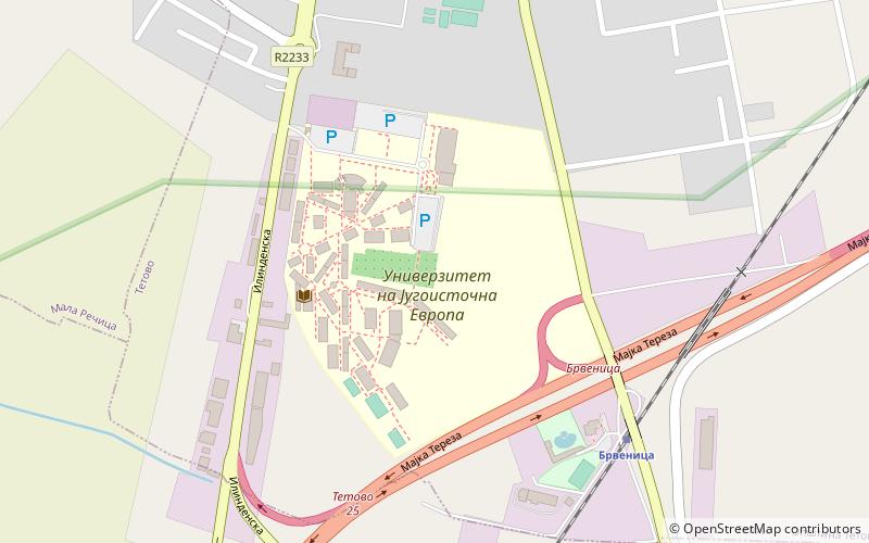 South East European University location map