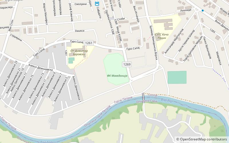 Gjorče Petrov Stadium location map
