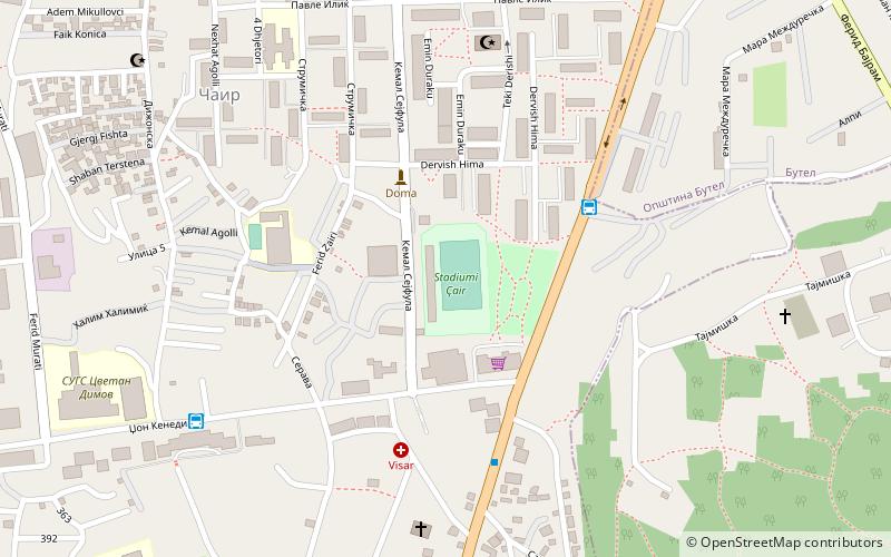 Čair Stadium location map