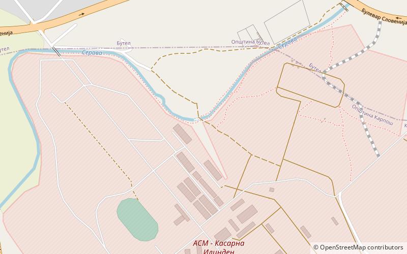 Skopje Aqueduct location map