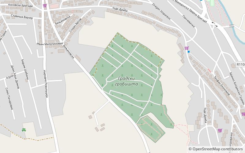 kumanovo town cemetery location map