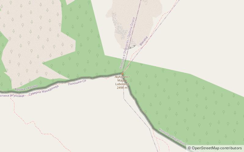 Ljuboten location map