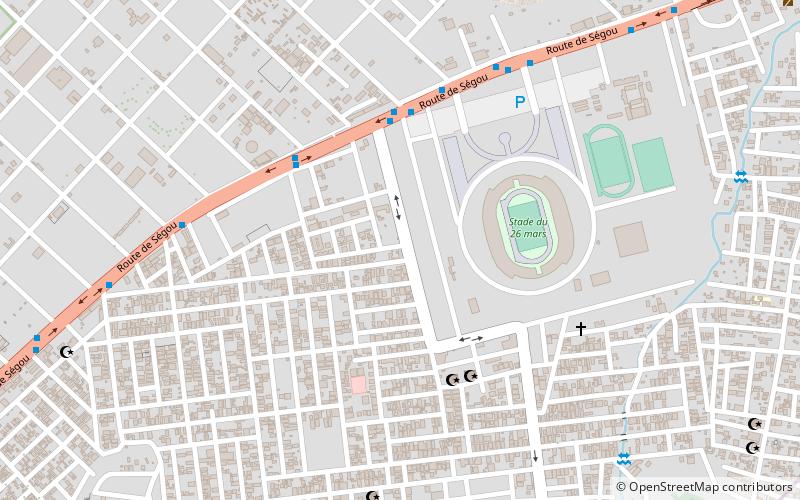 Stade 26 mars location map