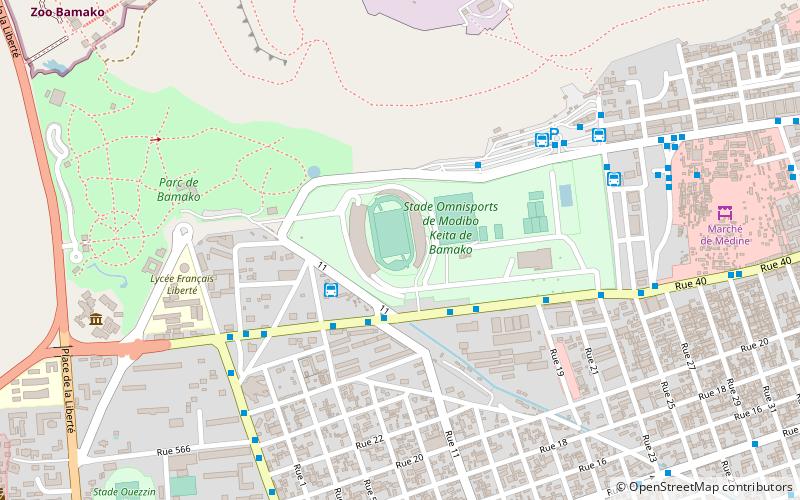 Stade omnisports Modibo-Keïta location map