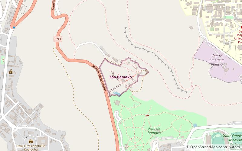 Bamako Zoo location map