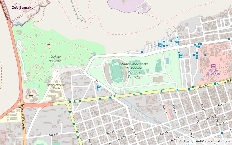 stade municipal de bamako location map