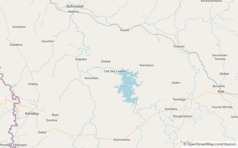 Manantali Dam location map