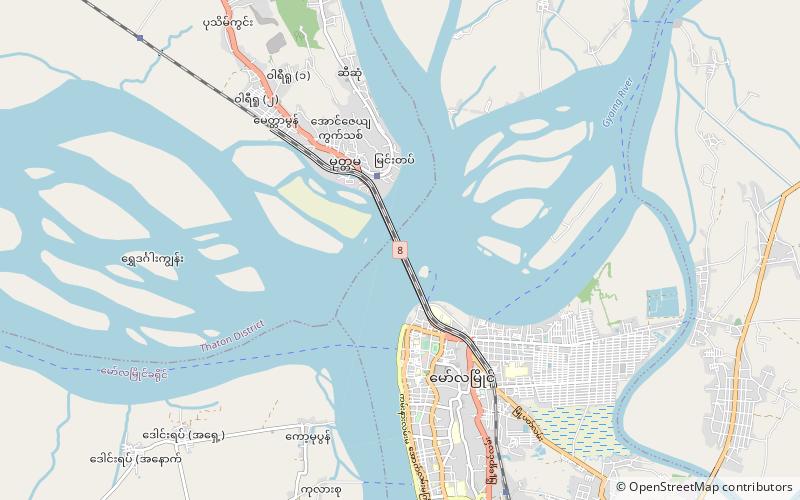 Thanlwin Bridge location map