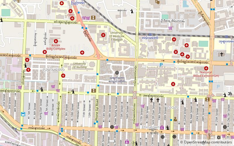 thayettaw monastery yangon location map