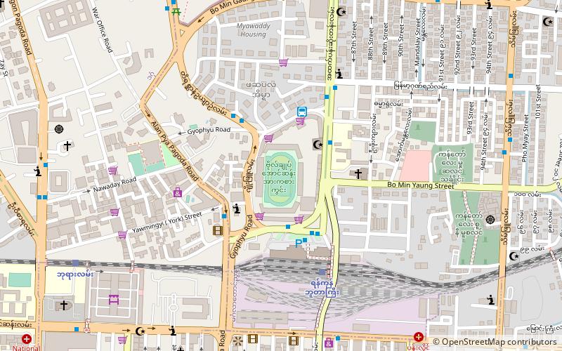Bogyoke Aung San Stadium location map