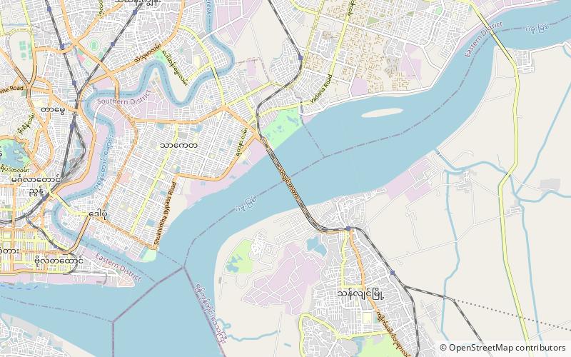 thanlyin bridge rangun location map