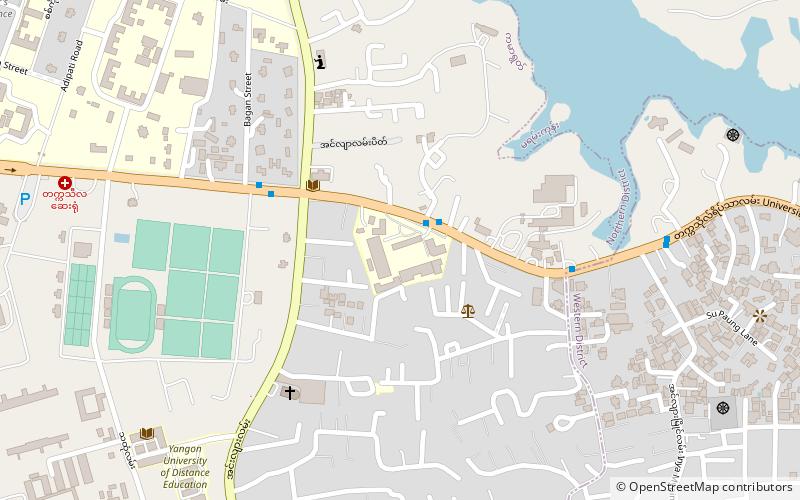 yangon university of foreign languages rangun location map