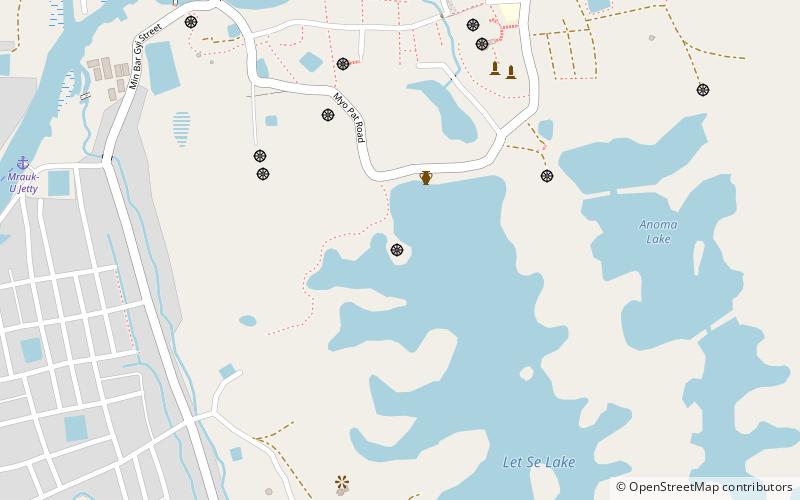 pagoda mrauk u location map
