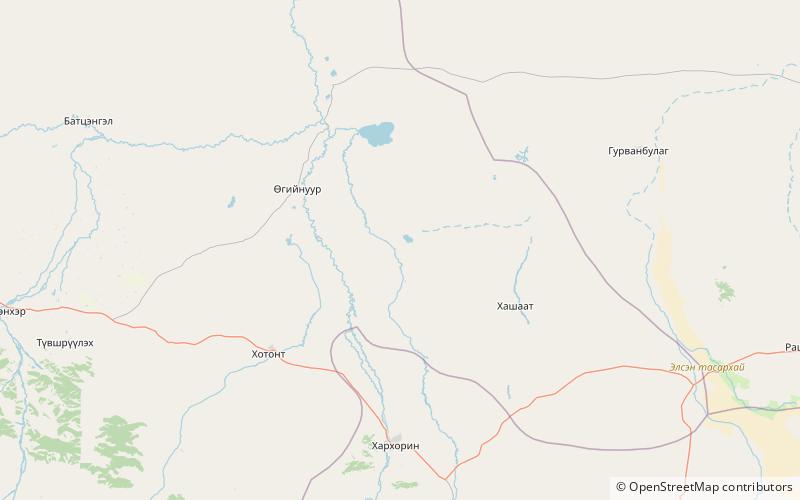 Vallée de l'Orkhon location map