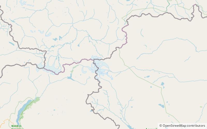Potanin Glacier location map