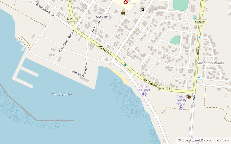 kammer beach tinian location map