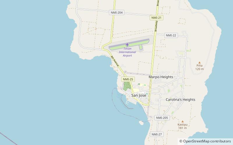 leprosarium beach tinian location map