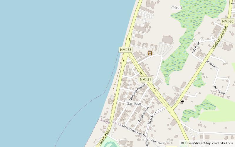 san jose beach saipan location map