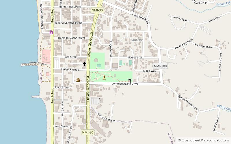 Saipan Katori Shrine location map