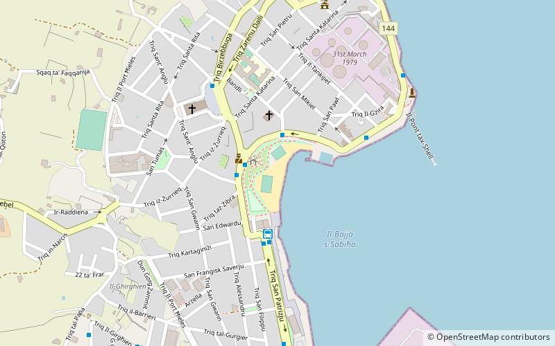 pretty bay malta island location map