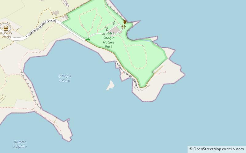 wieza xrobb l ghagin wyspa malta location map