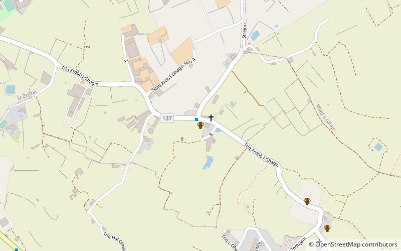 Ħal Ġinwi temple location map