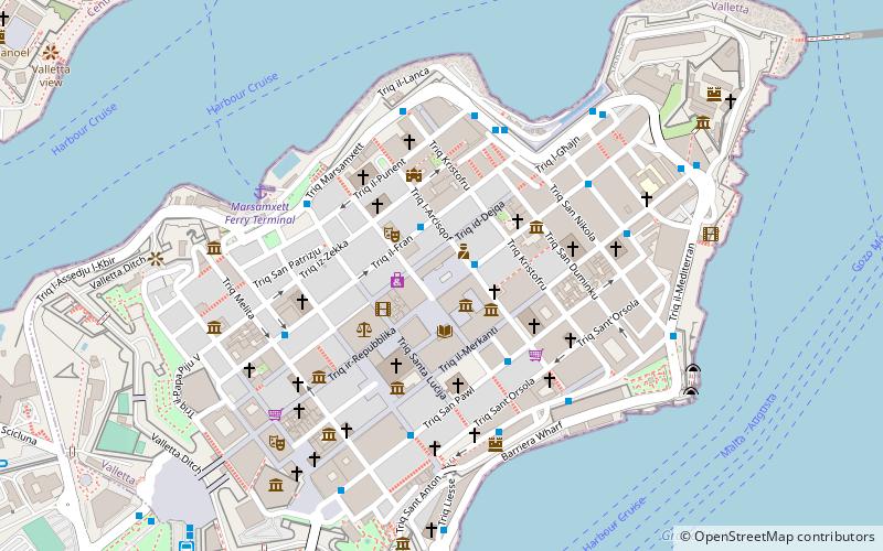 st georges square valletta location map