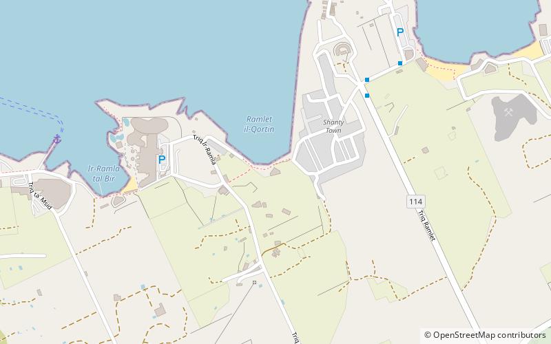 reduta qortin wyspa malta location map