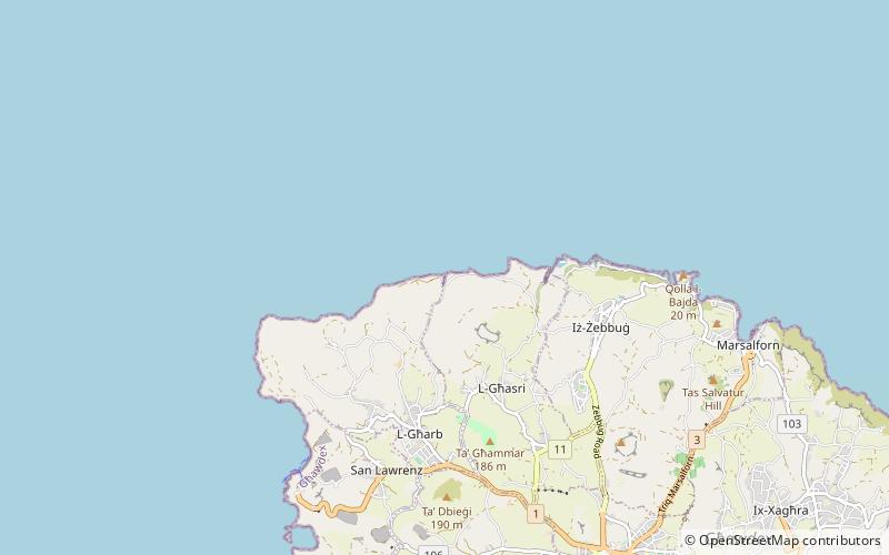 Wied il-Mielaħ Window location map