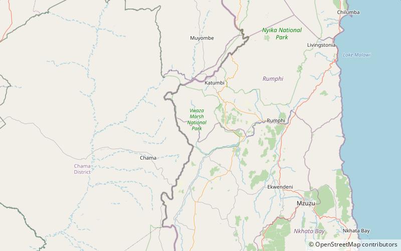 Vwaza Marsh Game Reserve location map