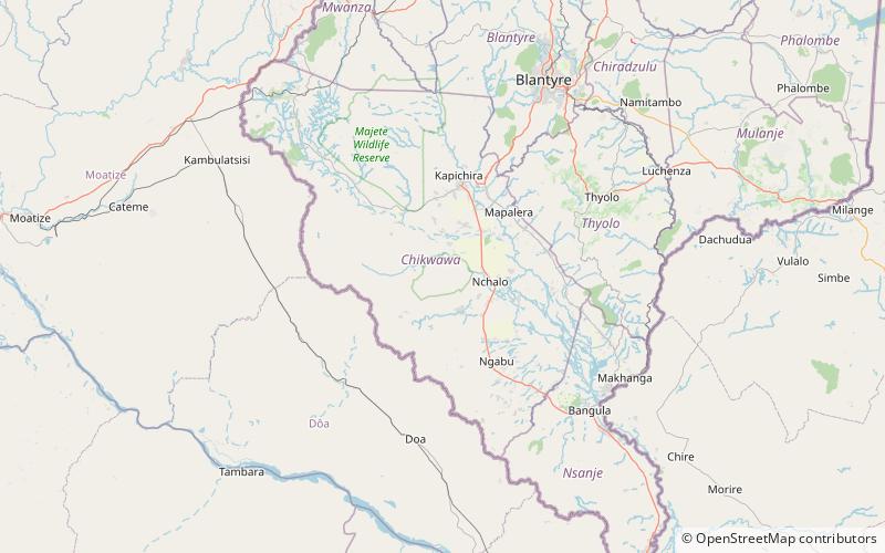 Lengwe National Park location map