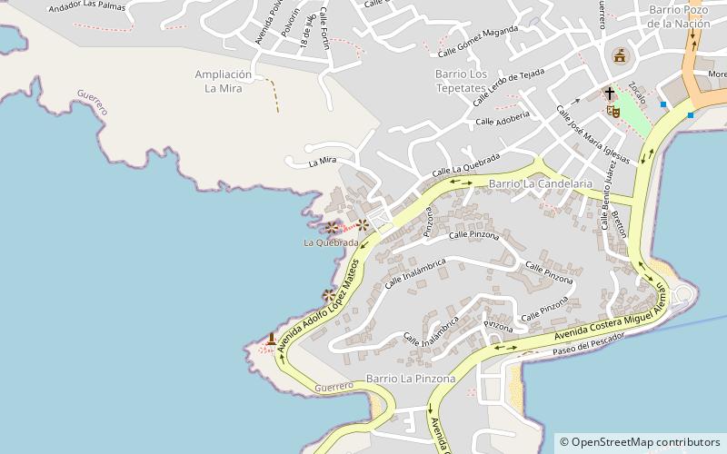 La Quebrada location map