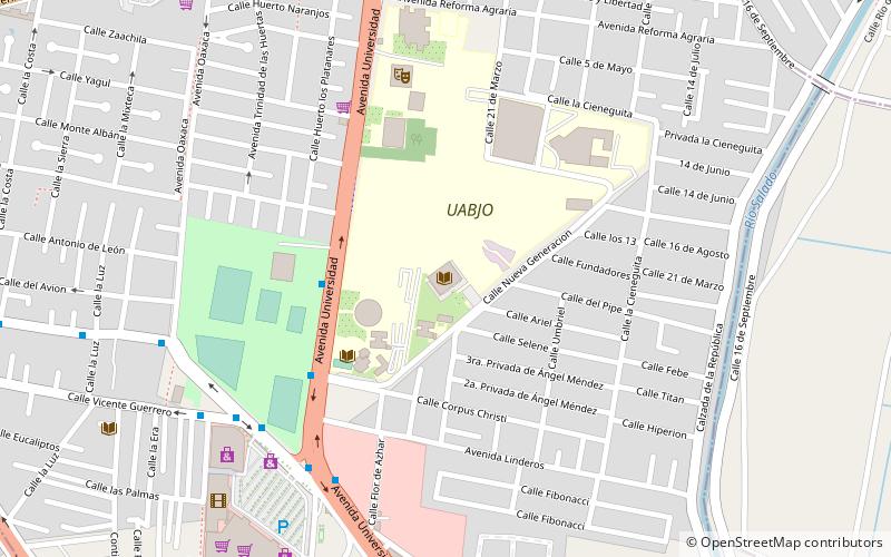 Universidad Autónoma Benito Juárez de Oaxaca location map