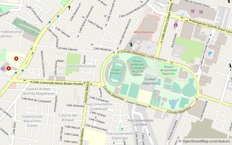 estadio olimpico de villahermosa location map