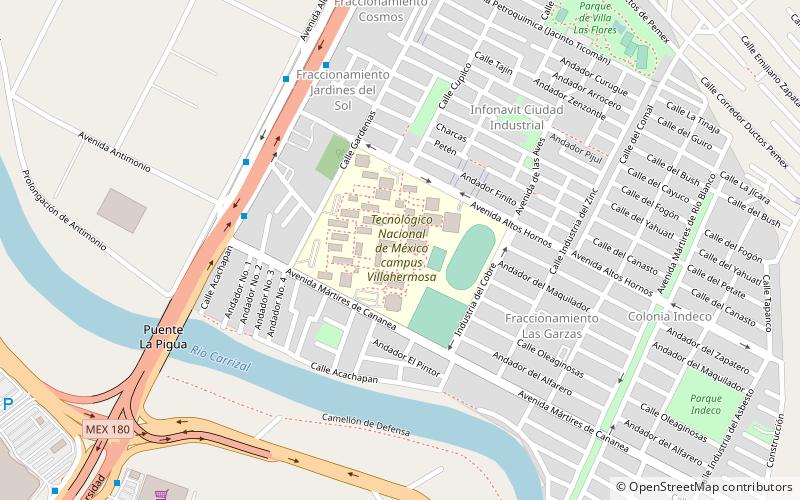 instituto tecnologico de villahermosa location map