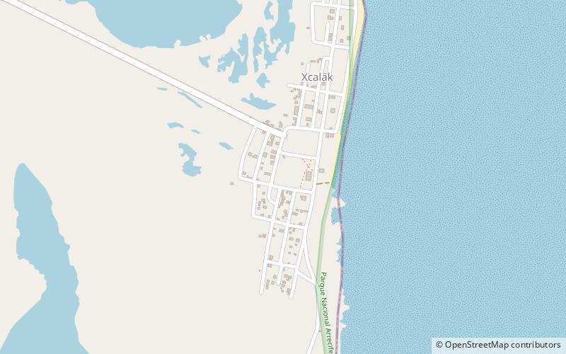 Xcalak location map