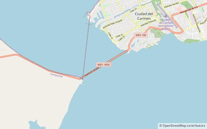 Zacatal Bridge location map